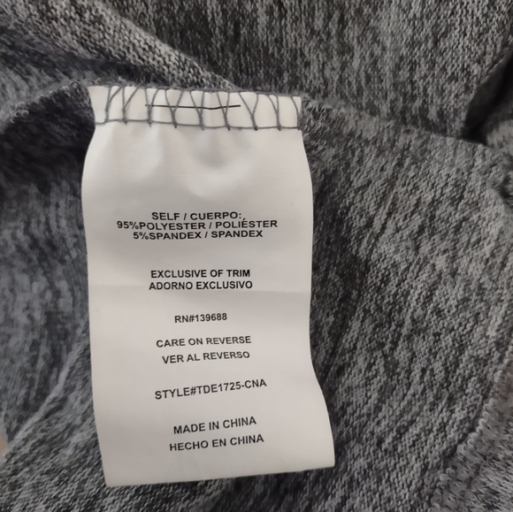 Altar'd State Gray Skater Dress Bell Sleeve Sz L - Picture 7 of 7